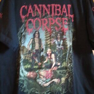 Men's Black Size XL Cannibal Corpse North American Tour 2022 CROPPED L/S T-Shirt